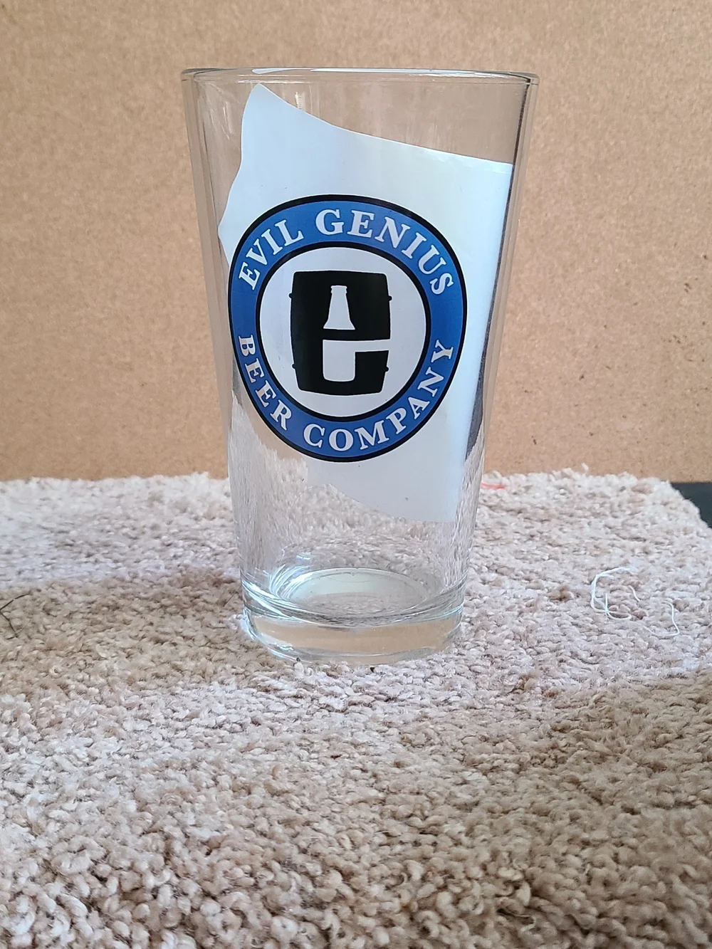 Evil Genius Beer Company Pint Glass Brewing Company Beer Glass